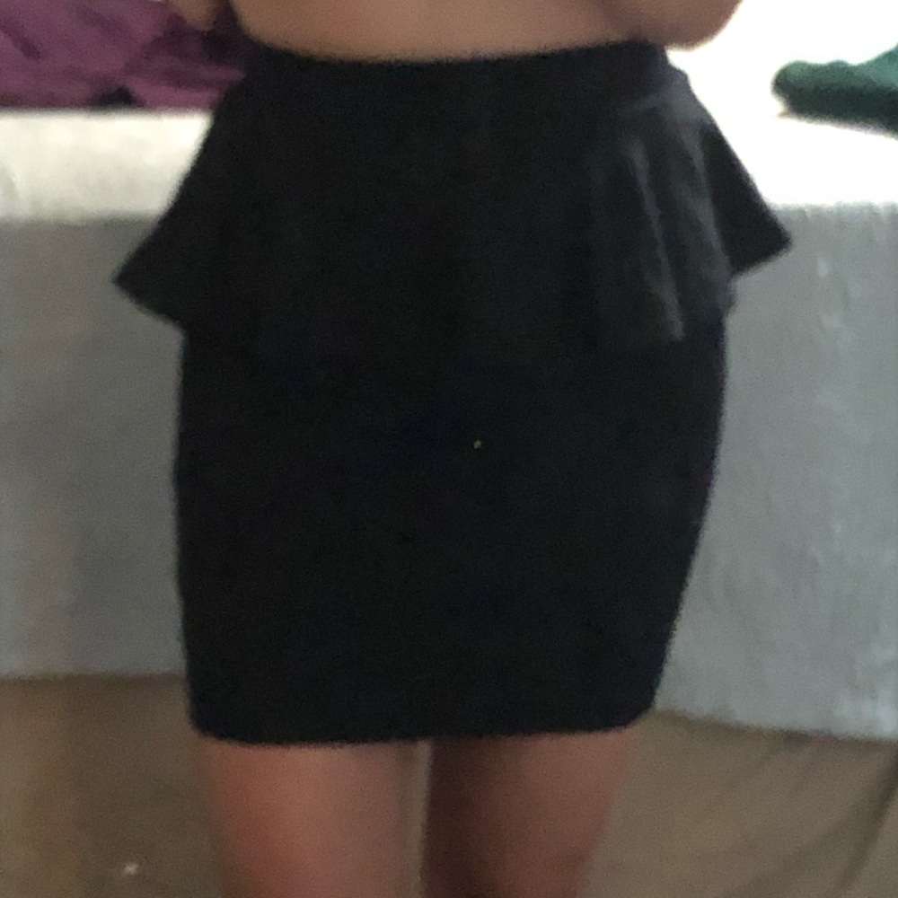Peplum black skirt
